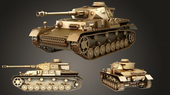 نموذج ثلاثي الأبعاد لآلة CNC السيارات والنقل Panzer IV ausf G